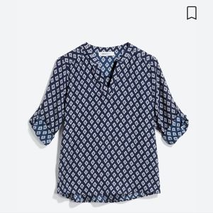 Alice Blue Split Neck Blouse, Size Small